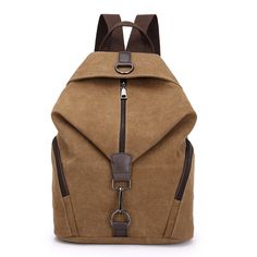 Color: Brown Preppy Girl Style, Canvas Backpack Women, Canvas Backpacks, Purple Coffee, School Bags For Girls, Backpack Brands, November 3, Backpack Sport, Burberry Handbags