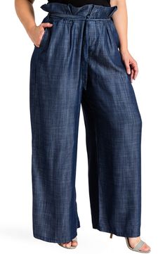 Cute Party Outfits, Wide Leg Pants Plus Size, Tencel Denim, Wide Leg Palazzo Pants, Cropped Wide Leg Pants, Flowy Pants, Pantalon Large, Plus Size Jeans, Wide Leg Denim