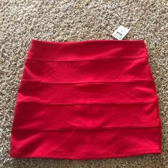 Brand New Mini Skirt Body Central Size Small Color Red Zips Up In Back Has Some Stretch To It 80% Polyester 17% Rayon 3% Spandex Trendy Stretch Red Skirt, Trendy Red Stretch Skirt, Stretch Red Mini Bottoms, Red Stretch Mini Bottoms, Red High Waist Stretch Mini Skirt, Red Stretch High Waist Mini Skirt, Red Stretch Mini-length Bottoms, Red Stretch Mini Length Bottoms, Red Stretch Casual Mini Skirt