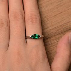 Emerald ring May birthstone marquise cut green gemstone | Etsy Marquise Emerald Ring For May Birthstone, Emerald Marquise Promise Ring For May Birthstone, Marquise Emerald Ring For Promise In May, Marquise Cut May Birthstone Ring Gift, May Birthstone Ring As Gift, Marquise Cut, Silver Solitaire Engagement Ring, Solitaire Rings, Emerald Gem, May Birthstone