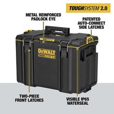 an image of a tool box labeled with labels on it and instructions about the features