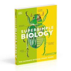 a book with an image of a green bug on it's cover and the title, super simple biology