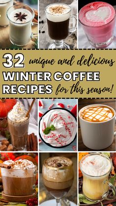 twelve winter coffee recipes for the season