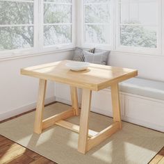 Give your dining room the best combination of style and craftsmanship with the Plank+Beam Farmhouse Kitchen Table. Perfect for your family and friend gatherings, this long dining table for 4 seats everyone comfortably. Crafted with solid pine wood and clean, non-toxic finishes, this kitchen table has a strong and sturdy design that complements your healthy living space. Stylish and versatile, this kitchen table can be used as a kitchen table and dinner table or as a large table for office or gam Small Farmhouse Kitchen Table, Midcentury Modern Interior, Solid Wood Kitchen Table, Dining Table For 4, Small Farmhouse Kitchen, Wood Kitchen Table, Table For Dining Room, Rustic Kitchen Tables, Farmhouse Kitchen Table