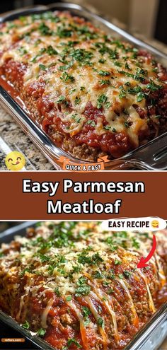 Easy Parmesan Meatloaf Hamburger Parmesan Recipe, Parmesan Meatloaf Recipes, Chicken Parm Meatloaf, Different Meatloaf Recipes, Meatloaf Ideas, Meatloaf Recipes Easy, Easy Italian Meatloaf, Parmesan Meatloaf, Easy Meatloaf Recipe