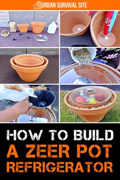 how to build a zeiger pot refrigerator with pictures and instructions on the front cover