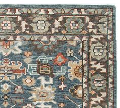 Murrietta Hand-Knotted Rug, 8' X10', Gray Multi | Pottery Barn Living Room Rug Pottery Barn, Pottery Barn Wool Rugs, Potterybarn Nicolette Rug, Pottery Barn Merrin Rug, Pottery Barn Persian Rug, What Color Rug With Blue Couch, Pottery Barn Rugs, Hand Loomed Rug, Persian Style Rug