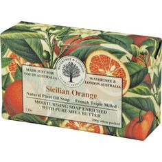 Australian Soapworks Wavertree & London 200g Soap - Sicilian Orange - FreeShippingAllOrders.com Natural Packaging, Soap Making Process, Orange Soap, Swiss Chocolate, Orange Scent, Lemon Myrtle, London Bars, Soap Maker, Natural Bar Soap