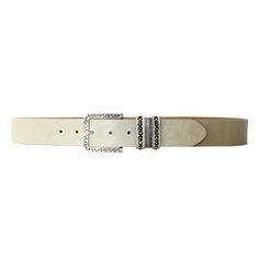 Ivory leather belt with with antique silver buckle buckle and loop contrast criss-cross stitch and stud loop detail  1.5" width Italian leather and buckle Made in the USA Belt Leather, Belts For Women, Italian Leather, Made In The Usa, Criss Cross, Leather Belt, Antique Silver, Cross Stitch, Buckle