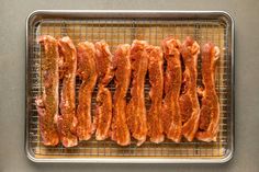 raw meat on a wire rack ready to be cooked