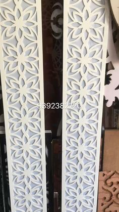 the door is decorated with intricate designs