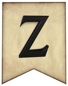 the letter z is made up of black letters