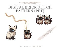 the digital brick stitch pattern for siamese cats