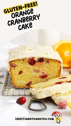 This Gluten-Free Orange Cranberry Cake recipe is full of bright citrus flavor and tangy fresh cranberries. We love the soft texture! This gluten-free orange cranberry bread is exactly what you want it to be, and lovely as a Thanksgiving or Christmas dessert. Like most quick breads, it blurs the line between bread & cake--sweet, fluffy & soft, with vibrant orange flavor and plenty of sweet, tart cranberries in every slice. Get the recipe & more gluten-free loaf cakes to try at Sweets & Thank You