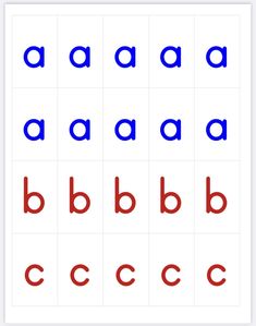 the upper and lowercase letters are red, white, and blue in this alphabet game