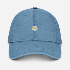 Complement your everyday wardrobe with this pigment-dyed denim hat! Made out of 100% cotton, the 6-panel cap offers a light feel, while the adjustable strap ensures a solid and comfortable fit.  * 100% cotton * 6-panel unstructured cap with a low profile * Soft crown *  6 sewn eyelets  * 4 rows of visible stitching on the visor * Adjustable strap * Head circumference: 21.65″-25.19″ (55 cm-64 cm) * Blank product sourced from China This product is made especially for you as soon as you place an or Washed Cotton Dad Hat Baseball Cap, Washed Cotton Dad Hat, Casual Washed Dad Hat With Curved Bill, Washed Cotton Dad Hat With Curved Bill, Washed Cotton Snapback Dad Hat, Adjustable Washed Dad Hat With Curved Visor, Pre-washed Cotton Baseball Cap With Curved Bill, Adjustable Soft-washed Cotton Dad Hat, Spring Washed Blue Cotton Hat