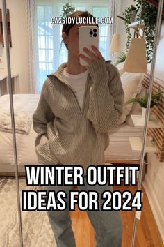 Simple Winter Outfits Women, Winter Outfits For College Women, Simple Casual Winter Outfits, Cozy Fall Outfits 2024, Fall Winter Casual Outfits, Knitted Long Sleeves Outfit, Fall And Winter Outfits Casual, Women Winter Outfits 2024, Shein Outfits Winter 2024