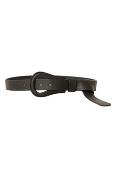 Featuring a wrapped buckle and a matching leather strap designed to be knotted, this belt stands out as a versatile addition to any wardrobe. 1" belt width Leather Made in Italy Black Casual Belt With Buckle Closure, Black Adjustable Belt With Belt Clip, Black Leather Belt Buckle With Clip, Adjustable Black Leather Belt Buckle, Black Leather Belt With Buckle Closure, Leather Wrap Belt, B Low The Belt, Wrap Belt, Nordstrom Store