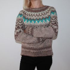 Norwegian sweater Fair Isle knit sweater Wool knit Nordic lopapeysa sweater Hand knit autumn sweater Knitted Jacquard pullover sweater * Please check carefully the described measurements before you decide to purchase this item. The model is 170 cm tall and wears M/L size. length sweaters - 59 cm (23.2 inch) sweaters width - 48 cm (18.9 inch) length of sleeves from the shoulder - 75 cm (29.5 inches) * The color is slightly different from the actual one Care Instructions: Machine wash delicate or Nordic Style Beige Sweater For Fall, Beige Nordic Sweater For Fall, Cozy Winter Sweater With Fair Isle Pattern, Beige Fair Isle Sweater For Fall, Fall Fair Isle Long Sleeve Sweater, Nordic Knit Sweater With Long Sleeves, Nordic Style Knit Sweater With Long Sleeves, Winter Crew Neck Knit Patterns, Winter Jacquard Knit Beige Sweater