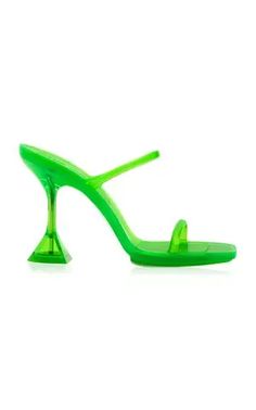 Amina Muaddi Brito Pvc Sandals It 38 - Green | Editorialist Adidas X Wales Bonner, Orange Sandals, Latest Sandal, Clear Shoes, T Strap Flats, Wales Bonner, Amina Muaddi, Shoes Luxury, Glass Slipper