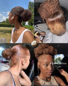 Honey Brown Short Hair, 4c Hair Dye Ideas, Honey Brown 4c Hair, Cinnamon Brown Hair Color, Cinnamon Hair Color, Cinnamon Brown Hair, Natural Hair Highlights, Cinnamon Hair Colors, Dye Inspiration