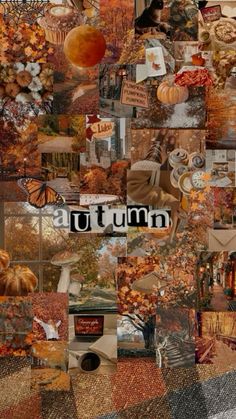 a collage of autumn images with the words autumn