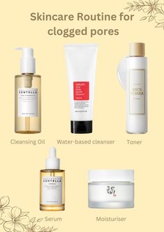 If you struggle with clogged pores this routine will defenetly help you to take care of them How To Minimize Pores, Best Skin Care Products For Clogged Pores, Open Pores Skin Care Routine, Skincare Routine For Clogged Pores, Pore Skincare, Skincare Routine For Large Pores, Congested Skin Clogged Pores, Get Rid Of Clogged Pores, Trinity Blood