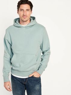 Pullover Hoodie for Men | Old Navy Hooded Sweater With Ribbed Cuffs And Relaxed Fit, Relaxed Fit Hooded Sweater With Ribbed Cuffs, Basic Hoodie With Ribbed Cuffs For Loungewear, Basic Solid Color Relaxed Fit Hoodie, Basic Fall Hoodie With Kangaroo Pocket, Fall Basic Hoodie With Kangaroo Pocket, Winter Hoodie With Pockets, Basic Winter Hoodie With Pockets, Basic Hoodie With Kangaroo Pocket And Relaxed Fit