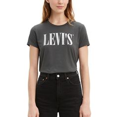 Iconic Levi's style is all yours when you rock this classic women's batwing logo tee.Levi's logo graphicCrewneckShort sleevesFABRIC & CARECottonMachine washImported Size: Large. Color: Black. Gender: female. Age Group: adult. Plus Size Designers, Levis Women, Plus Size Shopping, You Rock, Cotton Logo, Fashion Logo, Logo Tee, T Shirt Women, Trendy Plus Size