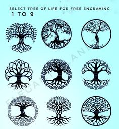 the tree of life is depicted in several different styles and sizes, including one for each individual