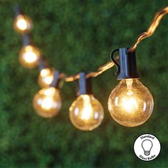 outdoor string lights with clear globe bulbs