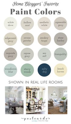 the home blogger's favorite paint colors show in real life rooms