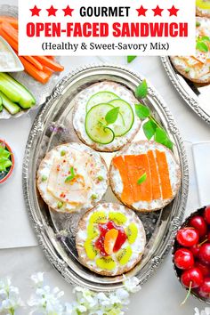 the gourmet open - faced sandwich healthy and sweet savory mix