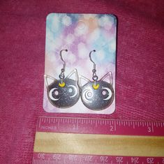 Sailor Moon Kitty Earrings Listing If For 1 Pair (2 Pairs Available) Great For Party Favors And Mystery Scoops! Deals On Multiple Pairs. Sailor Moon Earrings, Hand Crafted Jewelry, Cat Earrings, Moon Earrings, Crafted Jewelry, Earrings Color, Sailor Moon, Handcrafted Jewelry, Jewelry Crafts