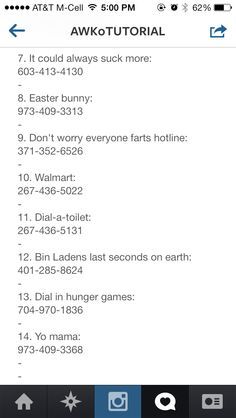 Prank Call Numbers Phones, Fake Phone Numbers To Give, Numbers To Give Creeps, Numbers To Call When Bored Hilarious, Funny Numbers To Give To Creeps, Fake Phone Numbers To Give To Guys, Fake Numbers To Give To Creeps, Cursed Numbers To Call, Numbers To Give To Strangers