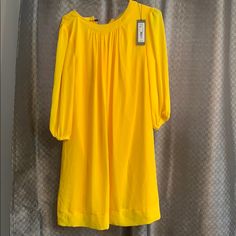 Yellow Ny&C Dress Never Worn Tags Still On! Flowy Mini Dress For Spring Workwear, Flowy Spring Mini Dress For Work, Yellow Shift Midi Dress For Spring, Chic Yellow Shift Dress, Yellow Shift Dress, Mini Length, Dresses Yellow, Nyc Dresses, Yellow Dress, Colorful Dresses