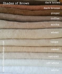 shades of brown and dark brown