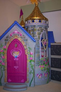 Disney Princess House, Disney Princess Bedroom Decor, Princess Playhouse, Princess Bedroom Decor, Disney Princess Bedroom, Castle Playhouse, Princess Room Decor, Disney Princess Castle