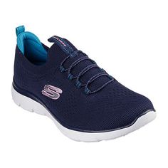 Reach the height of comfort and athletic style with Skechers summits - top player. This vegan stretch fit design features an engineered knit upper with a stretch-lace front and a Skechers memory foam cushioned comfort insole. Features: Memory Foam, ComfortClosure Type: Slip-OnFootwear Technology: Memory Foam InsoleUpper/Outer Base Material: 99% Textile, 1% SyntheticShoe Lining Material: TextileSole Material Content: 100% SyntheticCountry of Origin: Imported Skechers Memory Foam, Athletic Style, Sneakers Blue, Athletic Fashion, Stretch Lace, Sneaker Shopping, Womens Shoes Sneakers, Lace Front, In The Heights