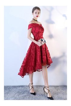 Shop High Low Aline Red Lace Party Dress Off Shoulder online. SheProm offers formal, party, casual & more style dresses to fit your special occasions. Lace Party Dress, Dress Off Shoulder, Lace Party Dresses, Formal Party, Style Dresses, Custom Dresses, Red Lace, High & Low, High Low