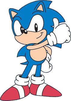 sonic the hedge cartoon character with his arms crossed