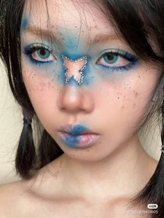 Makeup Edgy, Makeup Anime, Makeup Clown, Futuristic Makeup, Going Out Makeup, Anime Makeup, Face Art Makeup, Rave Makeup