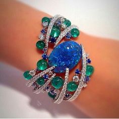 Oval Blue Opal Green Onyx Statement Cuff Bracelet For Women 925 Sterling Silver Bijoux Art Nouveau, Emerald Bracelet, Sapphire Bracelet, Beyond Words, Fabulous Jewelry, Gorgeous Jewelry, Diamond Bracelets, Exquisite Jewelry, Opal Jewelry