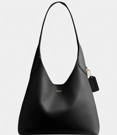 COACH Brooklyn 28 Shoulder Hobo Bag | Dillard's Classy Purses, Uni Bag, Coach Hobo Bag, Essential Wardrobe, Girly Bags, Stylish Handbags, Black Leather Purse, Designer Shoulder Bags, Purses Designer