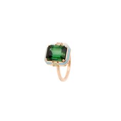 Gemma Ring - Green Tourmaline - Diamonds Mother's Day Gift Card, Gem Diamonds, Green Rings, Blue Tourmaline, Orange Sapphire, Ruby Sapphire, Gold Light, Charm Pendant Necklace, Recycled Gold