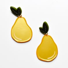 Large Gold Pear Post Earrings - Goldmakers Fine Jewelry Pear-shaped Pierced Earrings For Gift, Pear-shaped Earrings For Gifts, Handmade Yellow Teardrop Earrings Gift, Handmade Yellow Teardrop Earrings, Handmade Yellow Teardrop Earrings As A Gift, Handmade Yellow Drop Jewelry, Yellow Handmade Drop Jewelry, Artistic Yellow Jewelry With Matching Earrings, Artisan Yellow Teardrop Jewelry