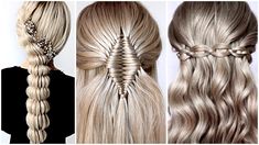 New Braided Hairstyles, Braided Hairstyles Tutorials, Cool Braids, Braided Hairstyles Easy, Easy Braids, Hair Toppers, Trending Haircuts, Photoshop Design, Hair Videos