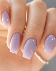 Milky Nails, Inspiration Nails, Lavender Nails, Smink Inspiration, Simple Acrylic Nails, Purple Nail, Cute Gel Nails, Acrylic Coffin, Her Nails