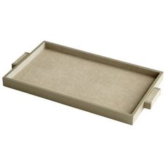 an empty tray with two handles on it