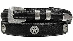 PRICES MAY VARY. Made from High-quality Bison leather. Antique silver floral engraved 4-piece buckle set and five star conchos. 1-3/8"(35mm) taper down to 3/4"(19mm) wide western ranger belt with 7 belt holes for plenty of room for adjustments to offer maximum comfort. Convenient snap system for interchanging buckles making it a versatile strap for different occasions. Our belts are measured from the fold where the buckle is attached to the middle hole. If you wanted to get the best size we reco Ranger Belt, D Tan, Bison Leather, Nice Belts, Cowboy Belt, Beautiful Belts, Branded Belts, The Fold, Western Belts